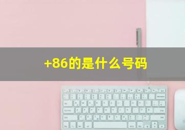 +86的是什么号码