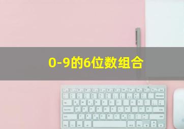 0-9的6位数组合