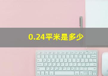 0.24平米是多少