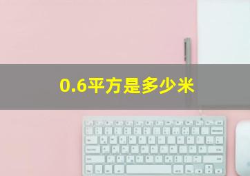 0.6平方是多少米