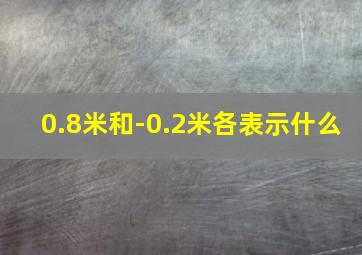 0.8米和-0.2米各表示什么