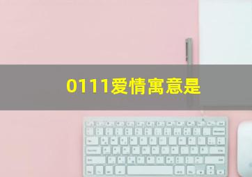 0111爱情寓意是