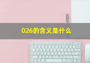 026的含义是什么