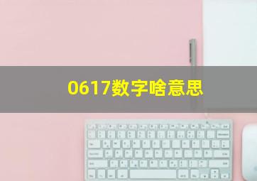 0617数字啥意思