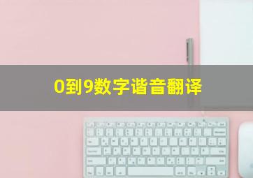 0到9数字谐音翻译