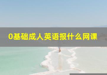 0基础成人英语报什么网课