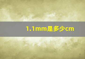 1.1mm是多少cm