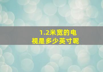 1.2米宽的电视是多少英寸呢