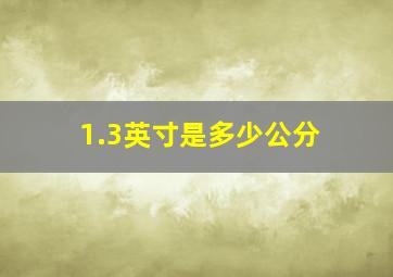 1.3英寸是多少公分