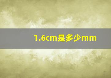 1.6cm是多少mm