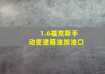 1.6福克斯手动变速箱油加油口