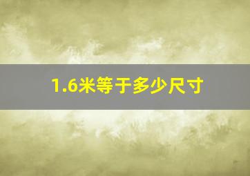 1.6米等于多少尺寸