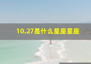 10.27是什么星座星座