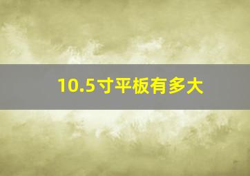 10.5寸平板有多大