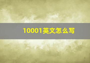 10001英文怎么写