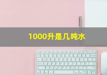 1000升是几吨水