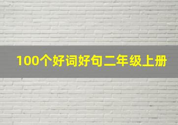 100个好词好句二年级上册