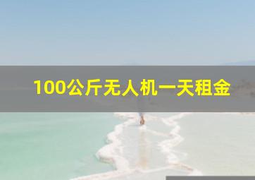 100公斤无人机一天租金