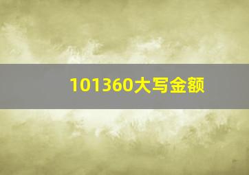 101360大写金额