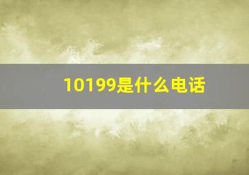 10199是什么电话