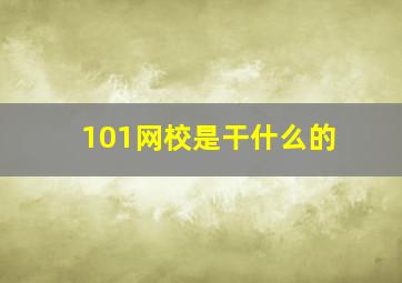 101网校是干什么的