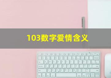 103数字爱情含义