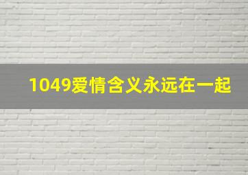 1049爱情含义永远在一起