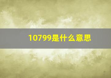 10799是什么意思