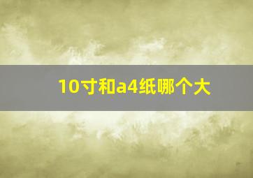 10寸和a4纸哪个大