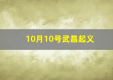 10月10号武昌起义