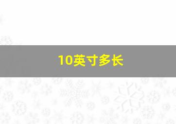 10英寸多长