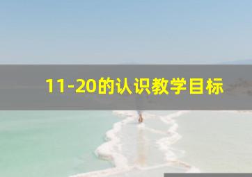 11-20的认识教学目标