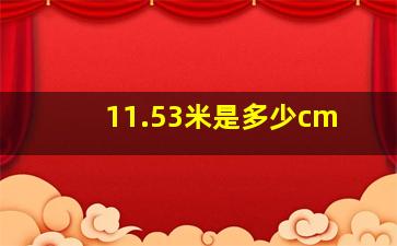 11.53米是多少cm