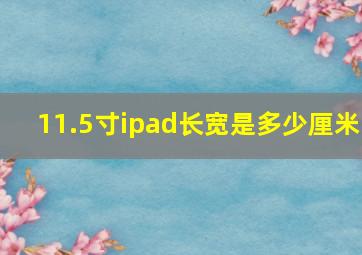 11.5寸ipad长宽是多少厘米