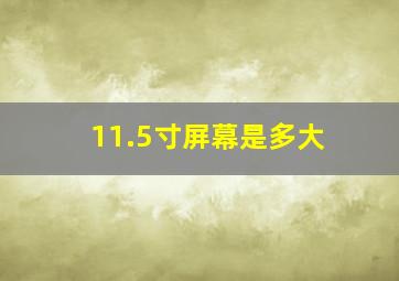 11.5寸屏幕是多大