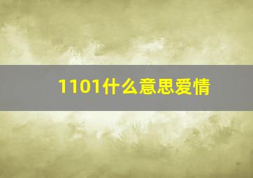 1101什么意思爱情