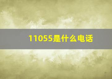 11055是什么电话