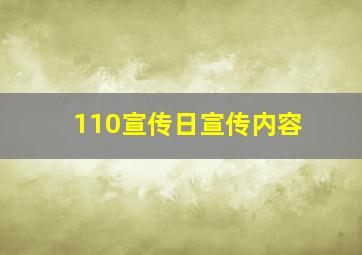 110宣传日宣传内容