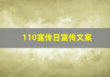 110宣传日宣传文案