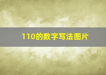 110的数字写法图片