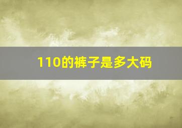 110的裤子是多大码