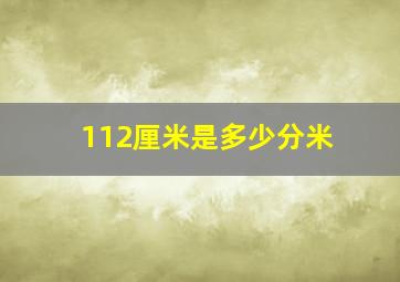 112厘米是多少分米