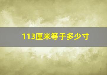 113厘米等于多少寸