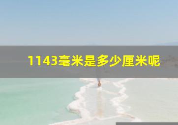 1143毫米是多少厘米呢