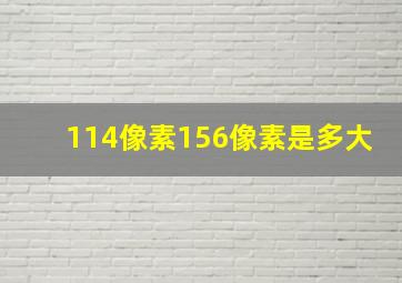 114像素156像素是多大