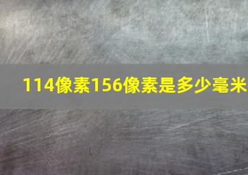 114像素156像素是多少毫米