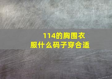 114的胸围衣服什么码子穿合适