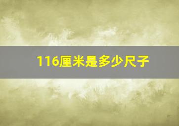 116厘米是多少尺子