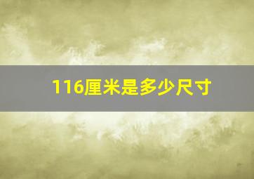 116厘米是多少尺寸