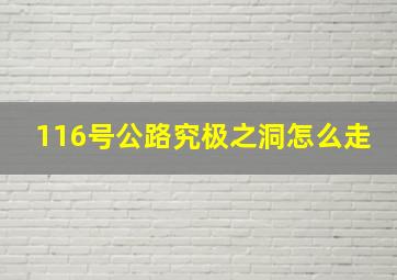 116号公路究极之洞怎么走